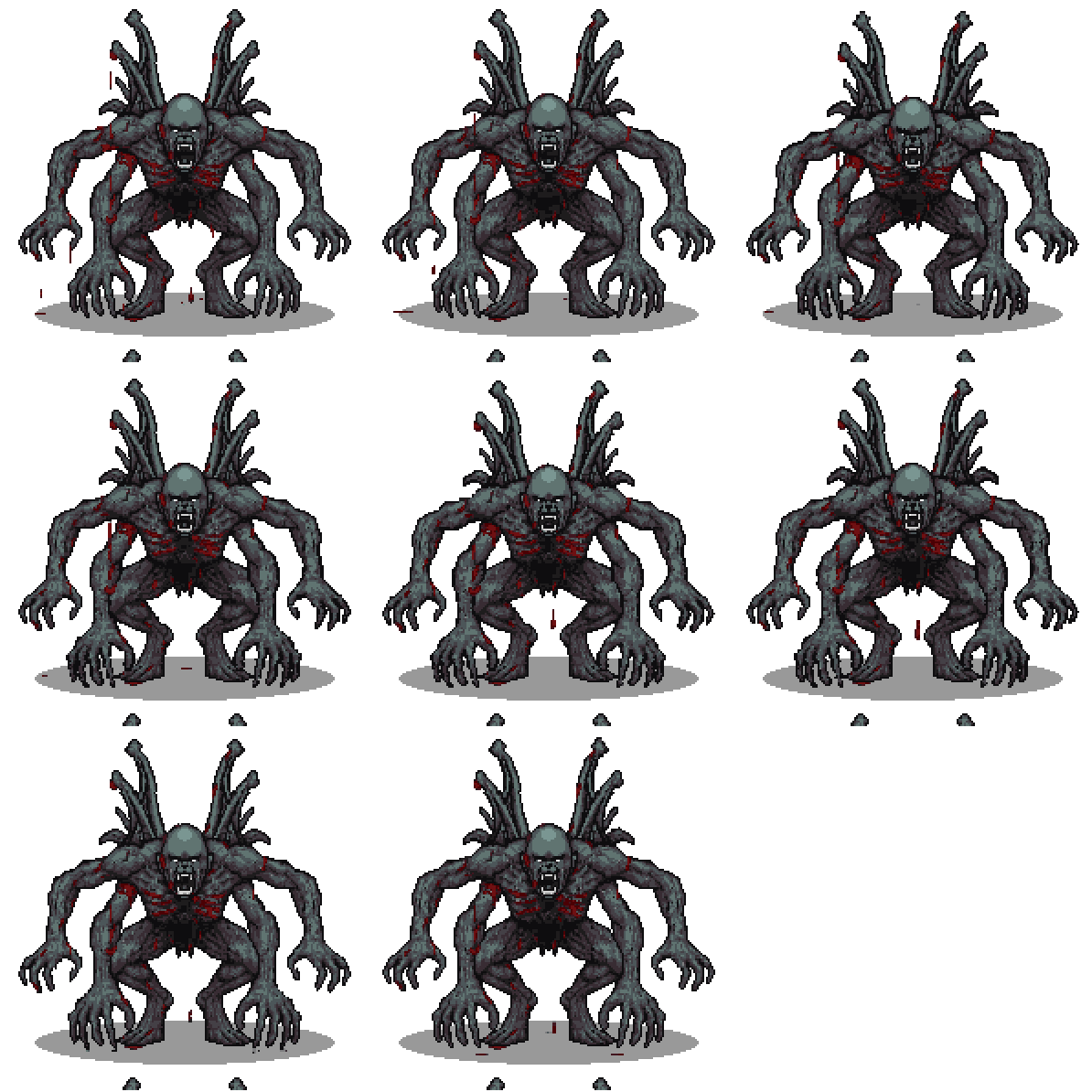 Horrific Monster Creature Idle pixel art