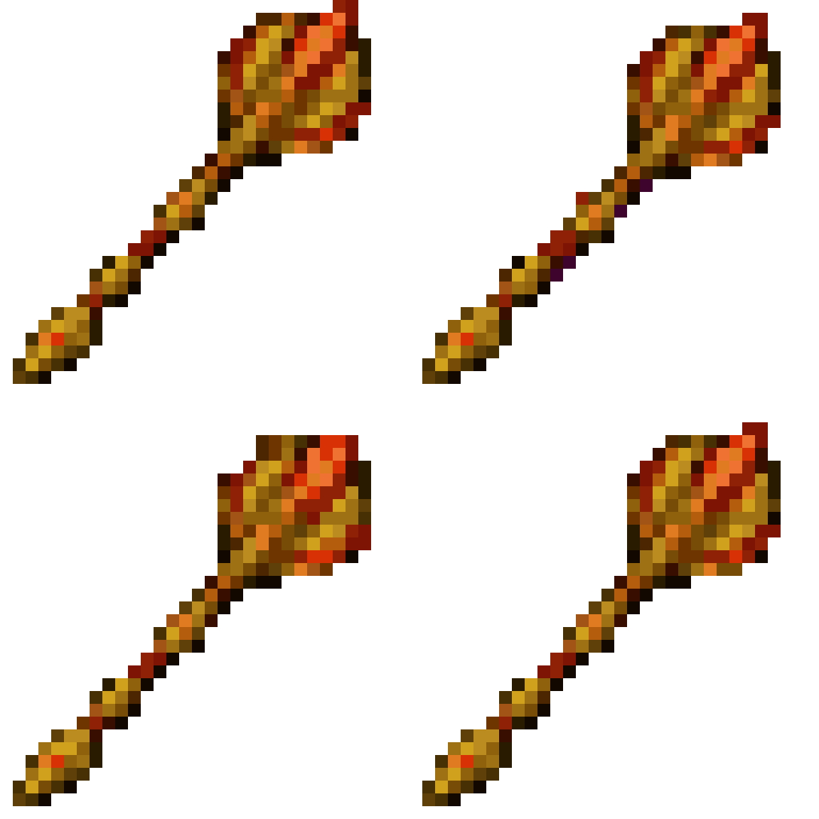 Golden War Hammer Idle pixel art