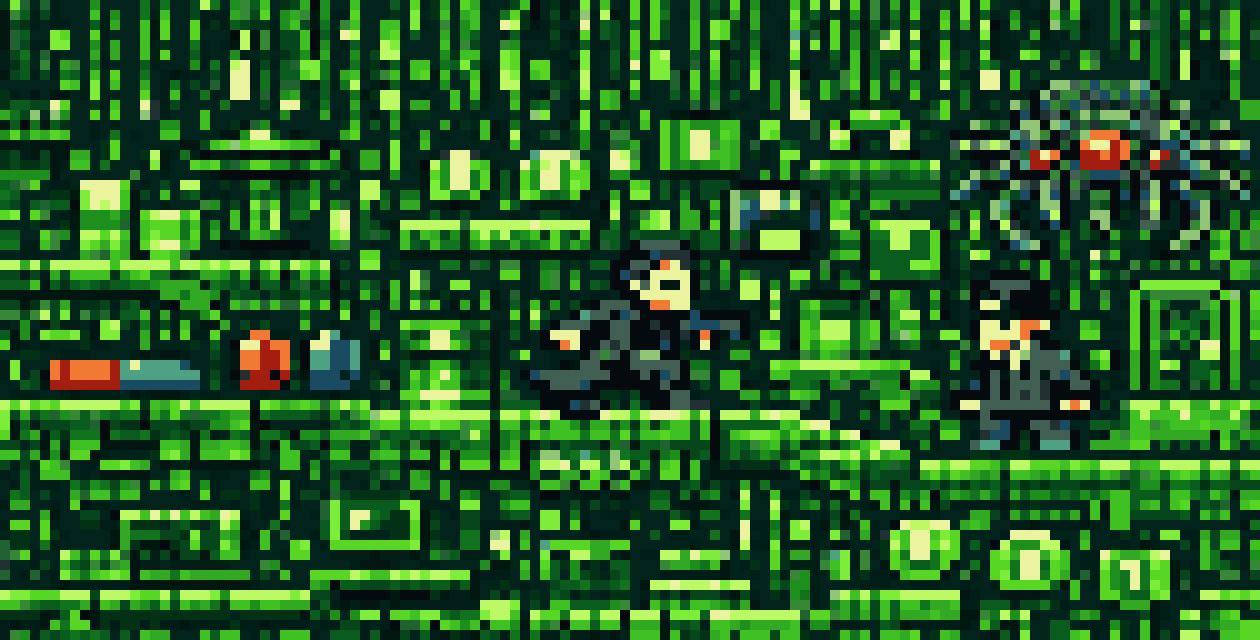 Matrix logo pixel art