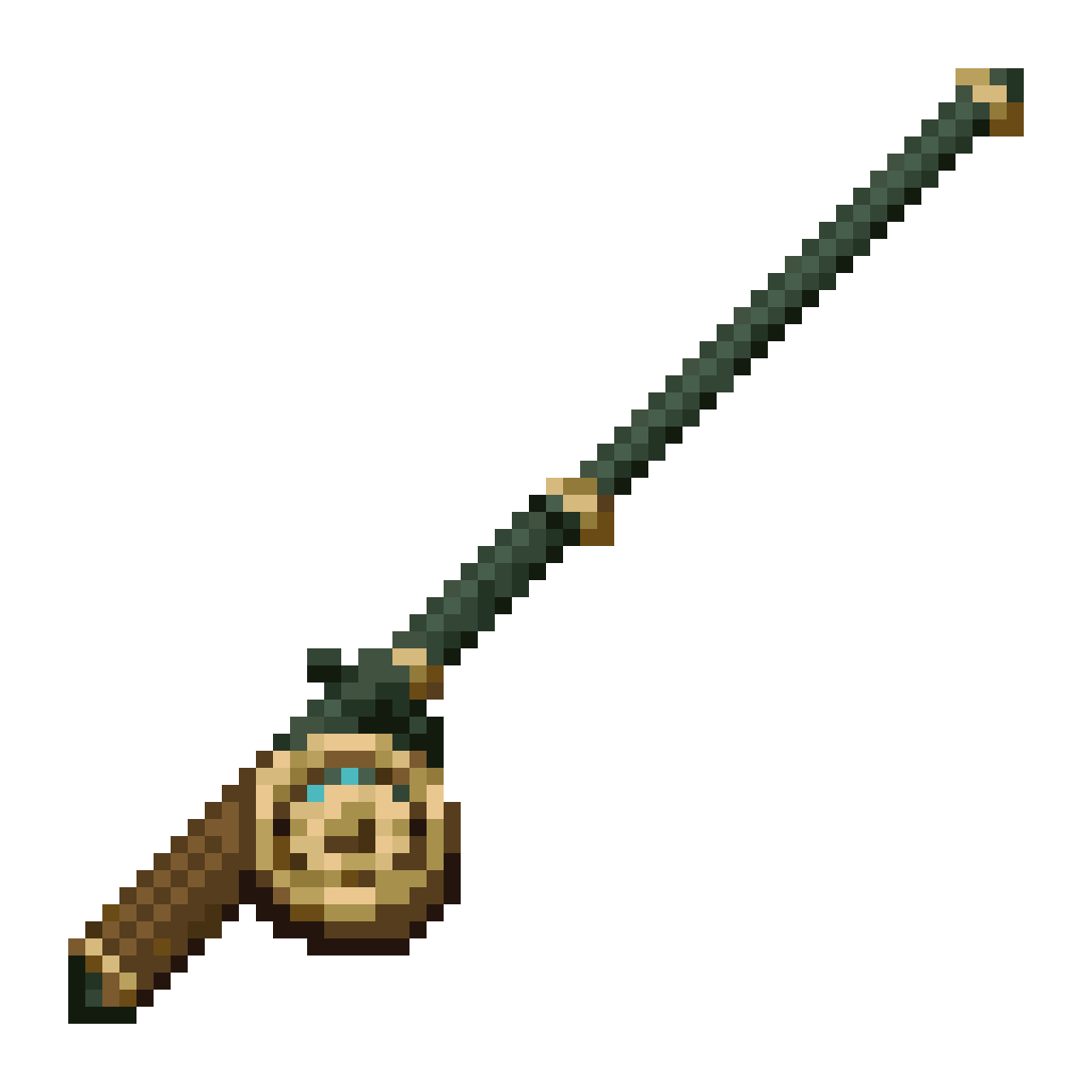 Fishing Rod Inspired by Gon pixel art