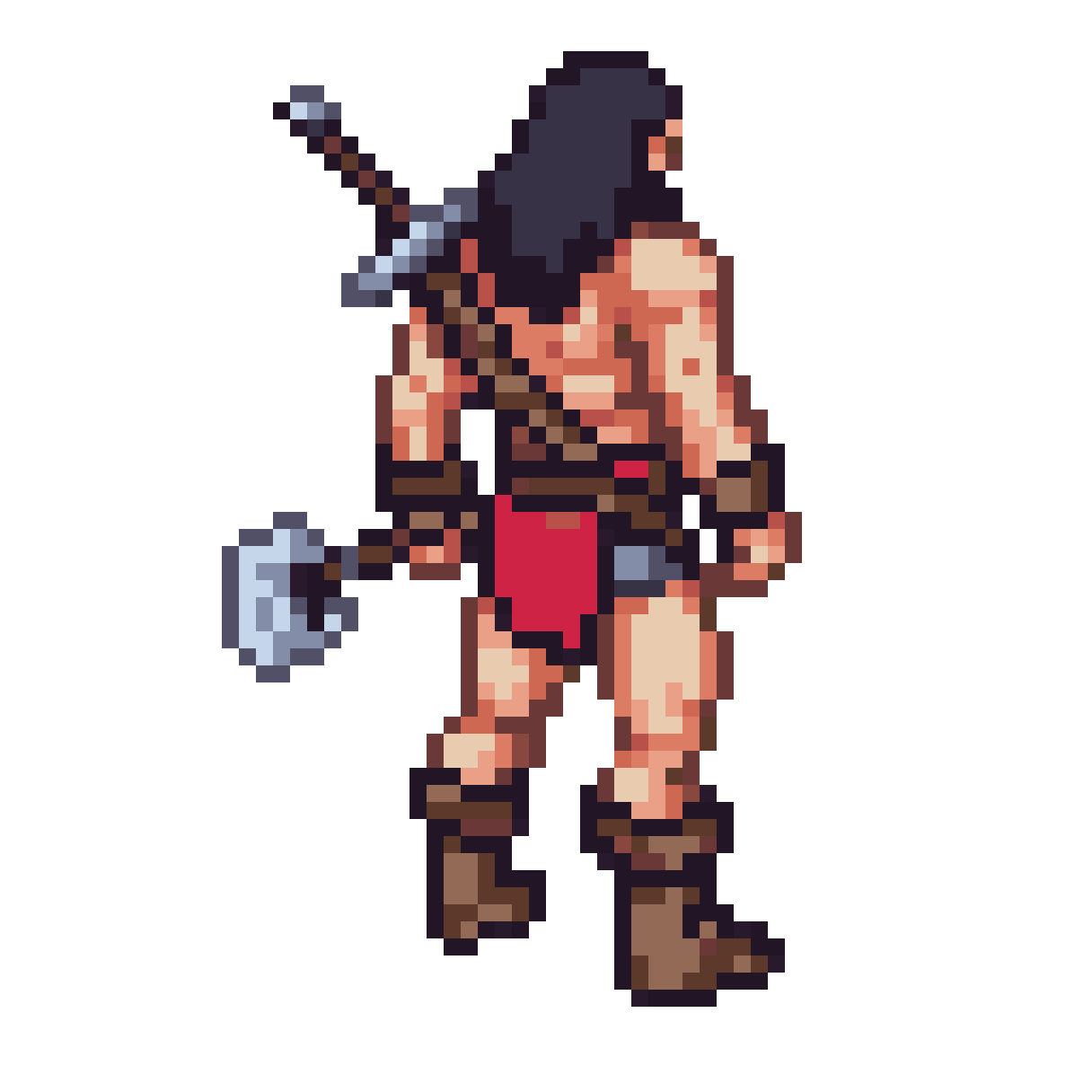 Conan the Barbarian Character Design pixel art