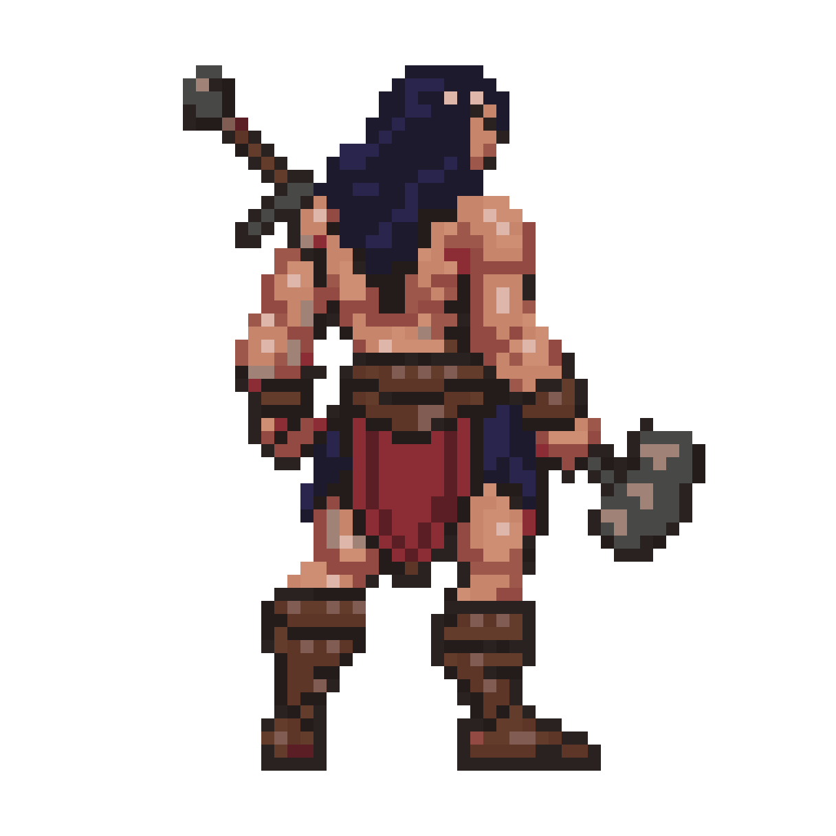 Conan the Barbarian Character Design pixel art