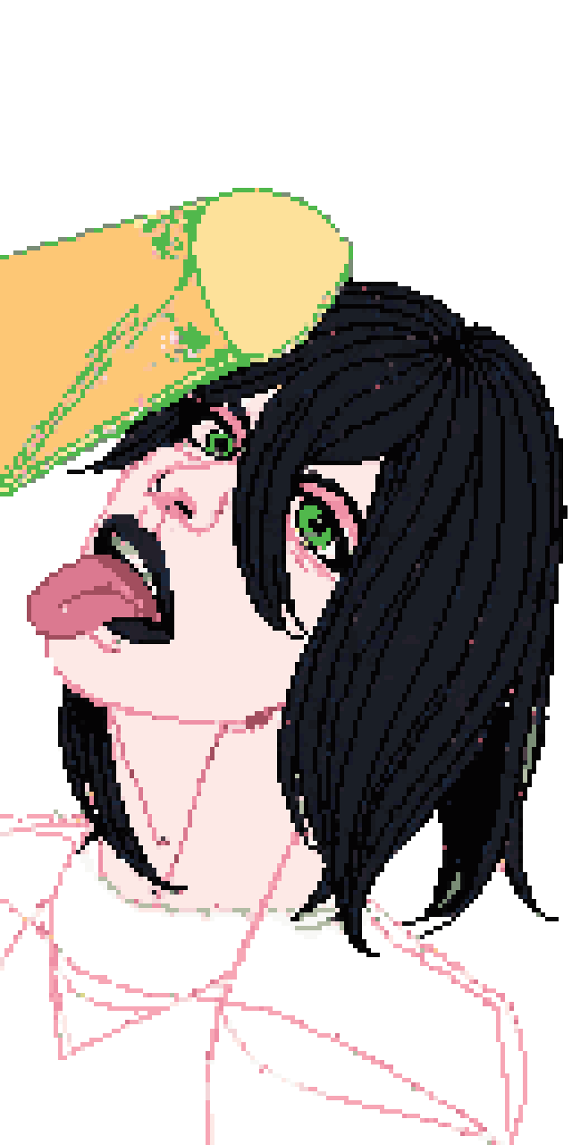 Anime Style Character with Shading pixel art