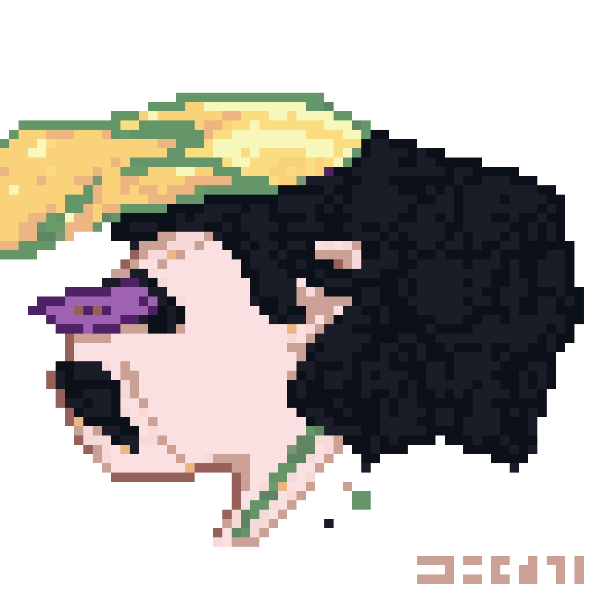 Anime Style Character with Shading pixel art