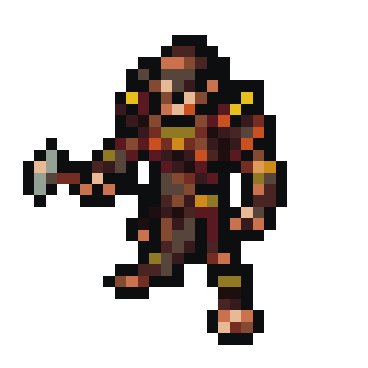 skeleton warrior pixel art