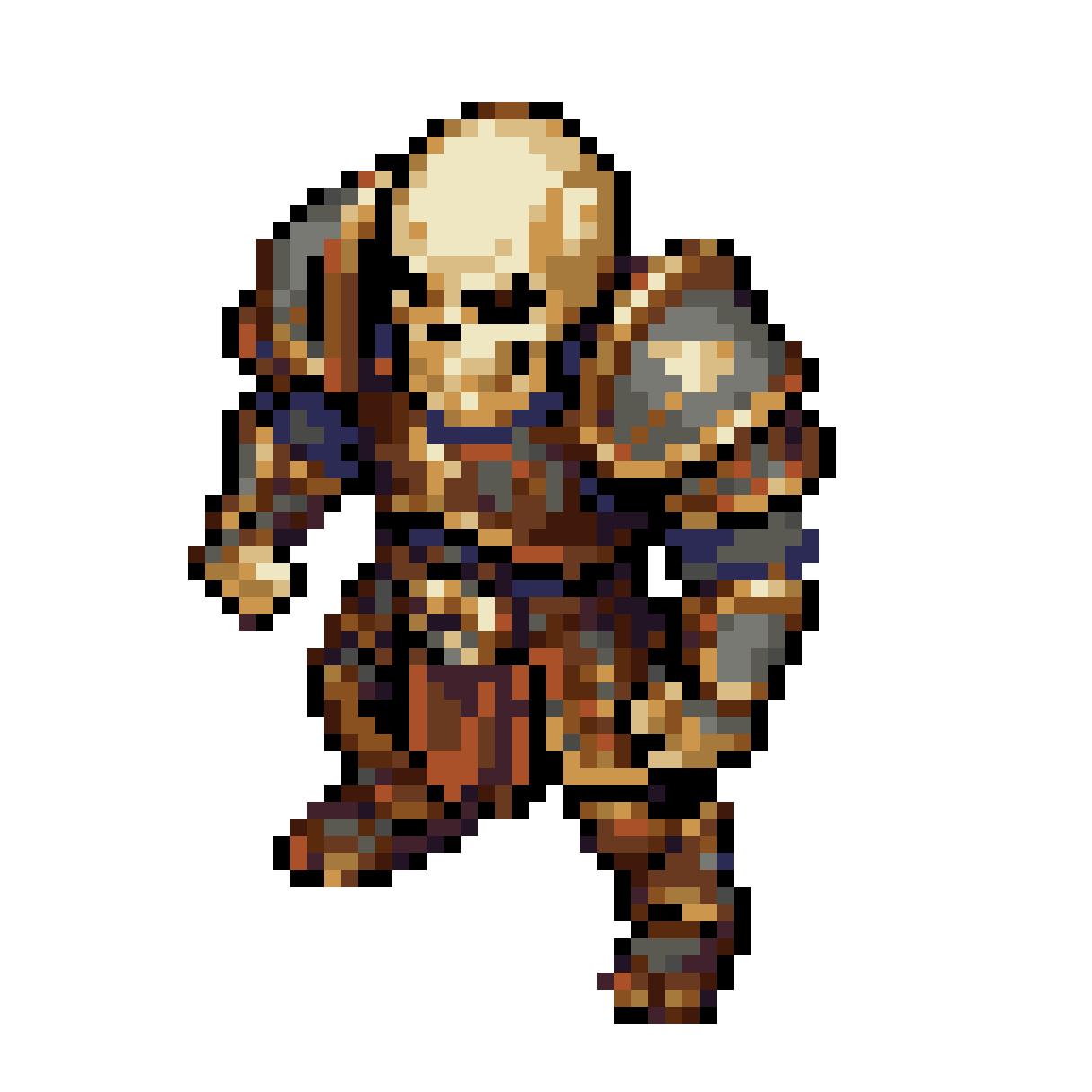 skeleton warrior pixel art