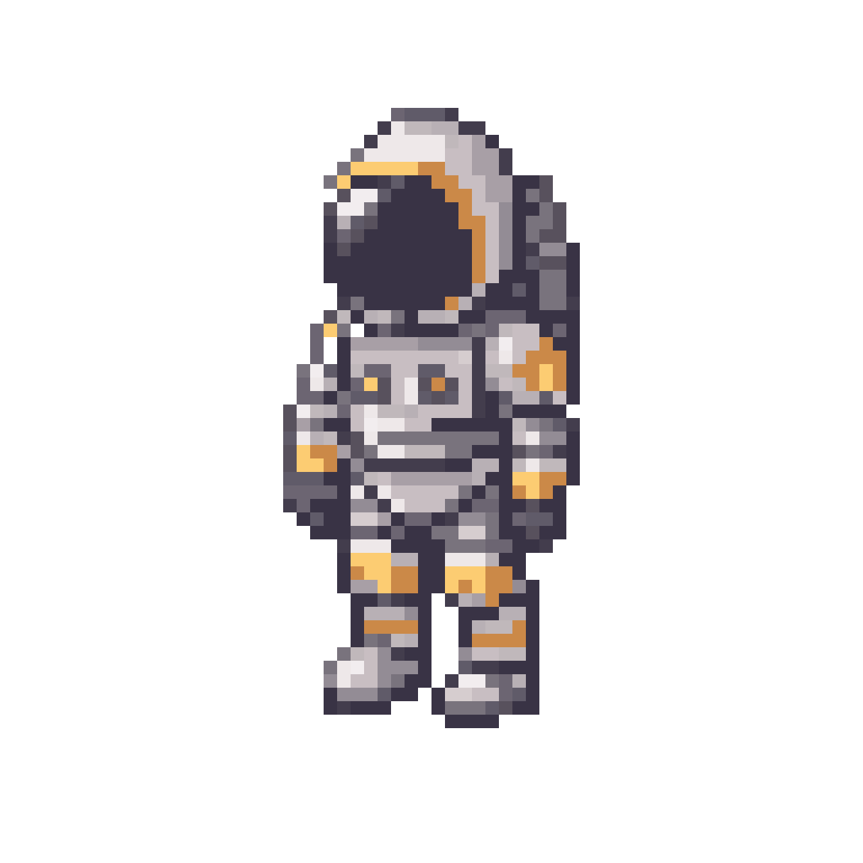 Astronaut Standing Still pixel art
