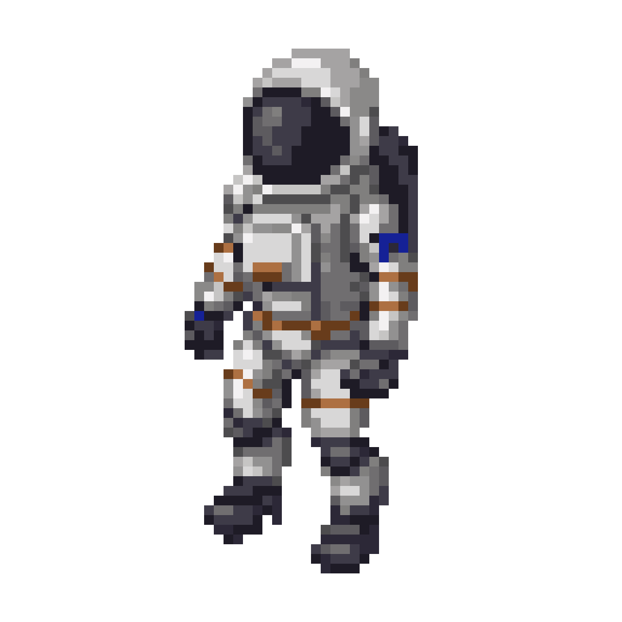 Astronaut Standing Still pixel art