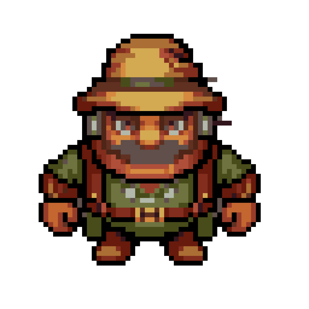 Simple Player Model for Sokoban Game pixel art