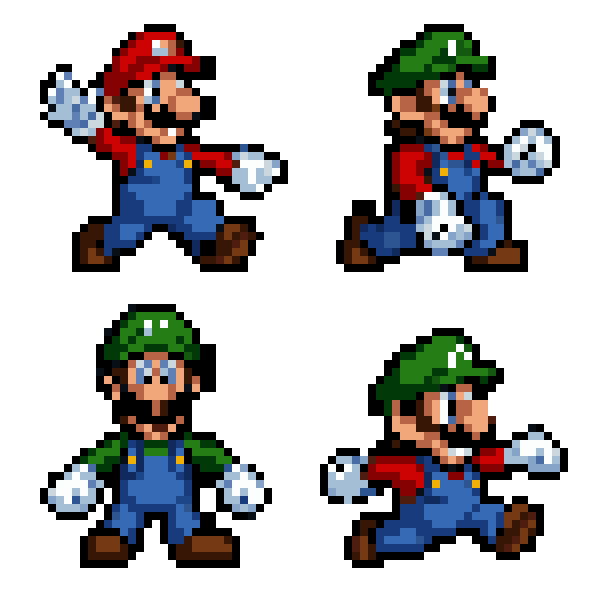 2D Character Inspired by Luigi pixel art