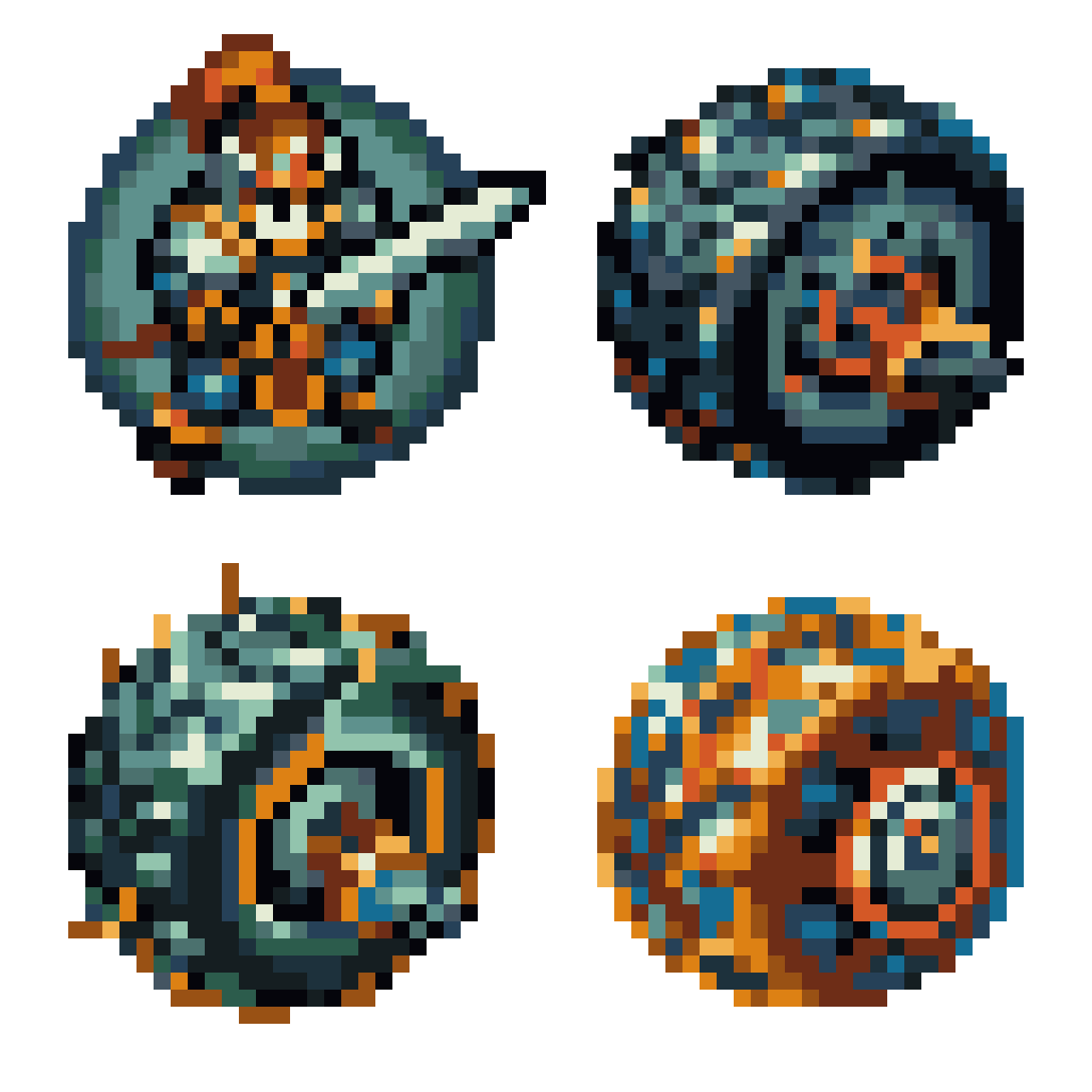 Swordman with 4 Variations pixel art