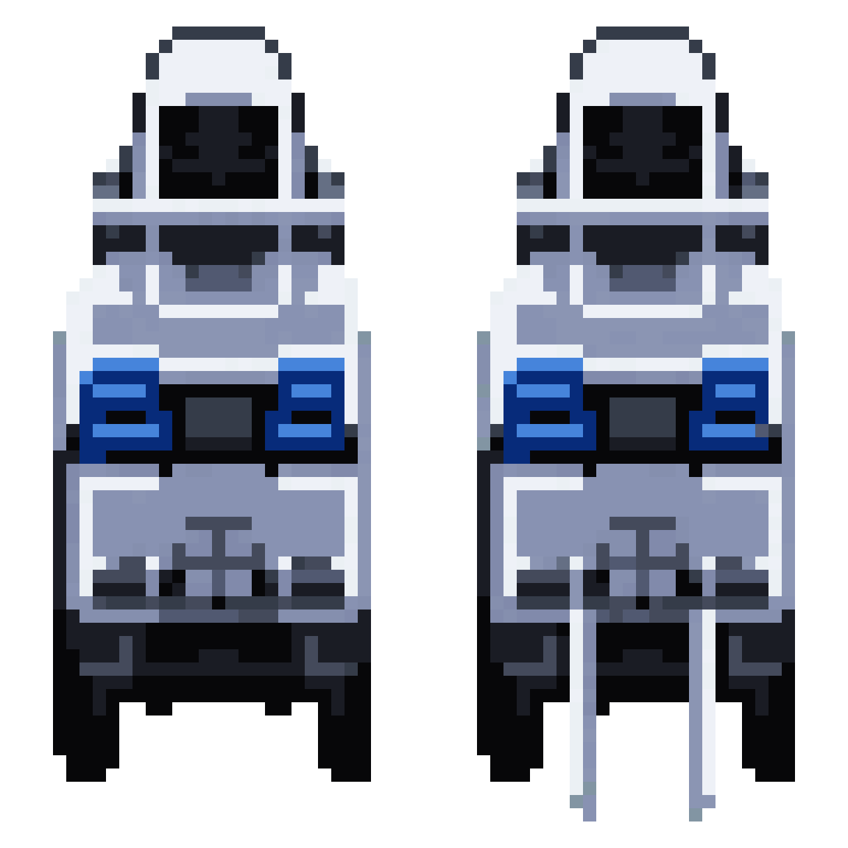 Driving Sprites Front and Side Views pixel art