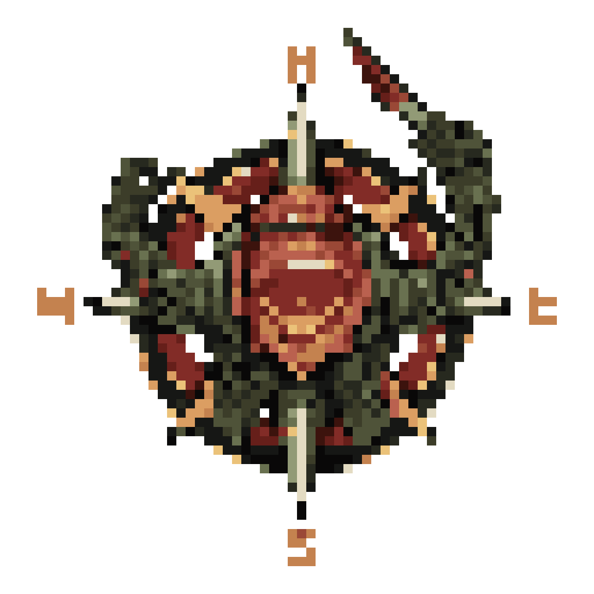 zombified militant warrior sprite pixel art