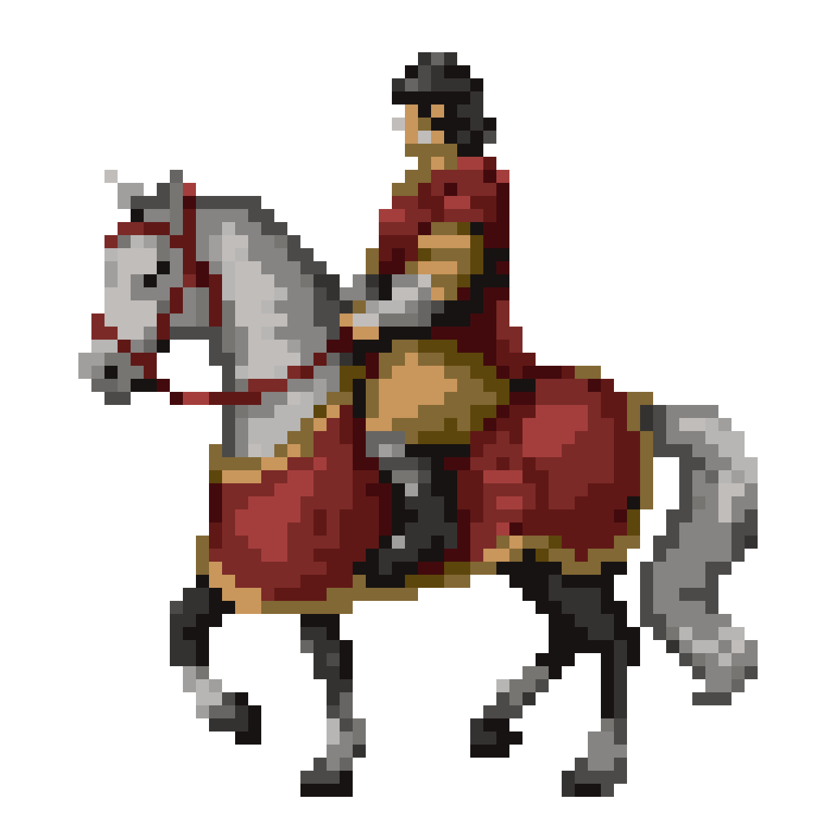 a medieval knight pixel art