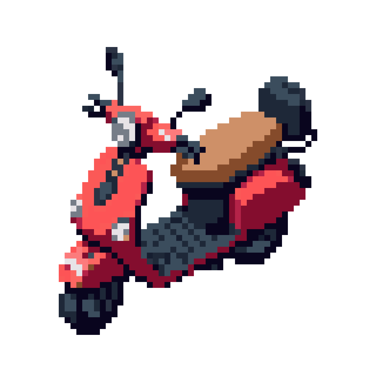 Pixel Art Scooter with 12 Faces pixel art