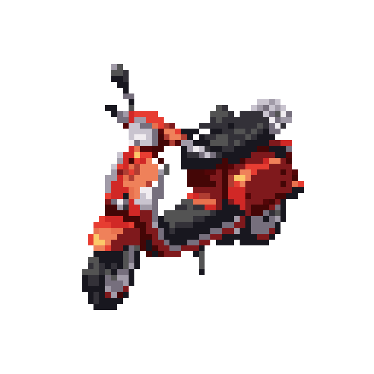 Pixel Art Scooter with 12 Faces pixel art