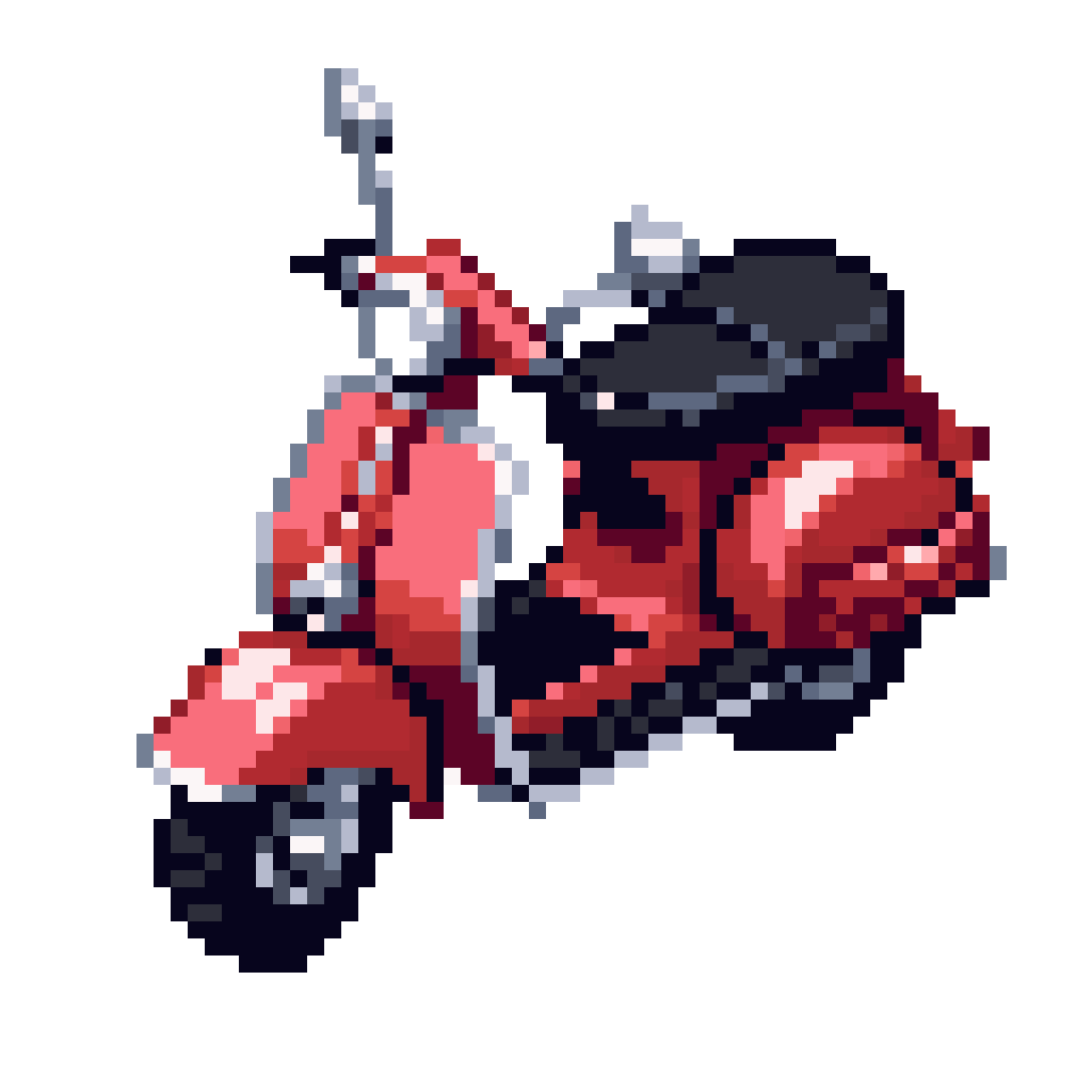 Pixel Art Scooter with 12 Faces pixel art