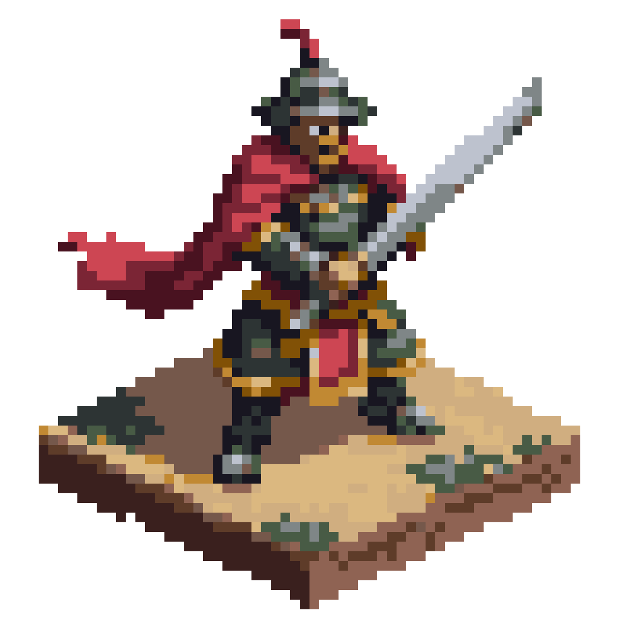 Mongol War Chief pixel art