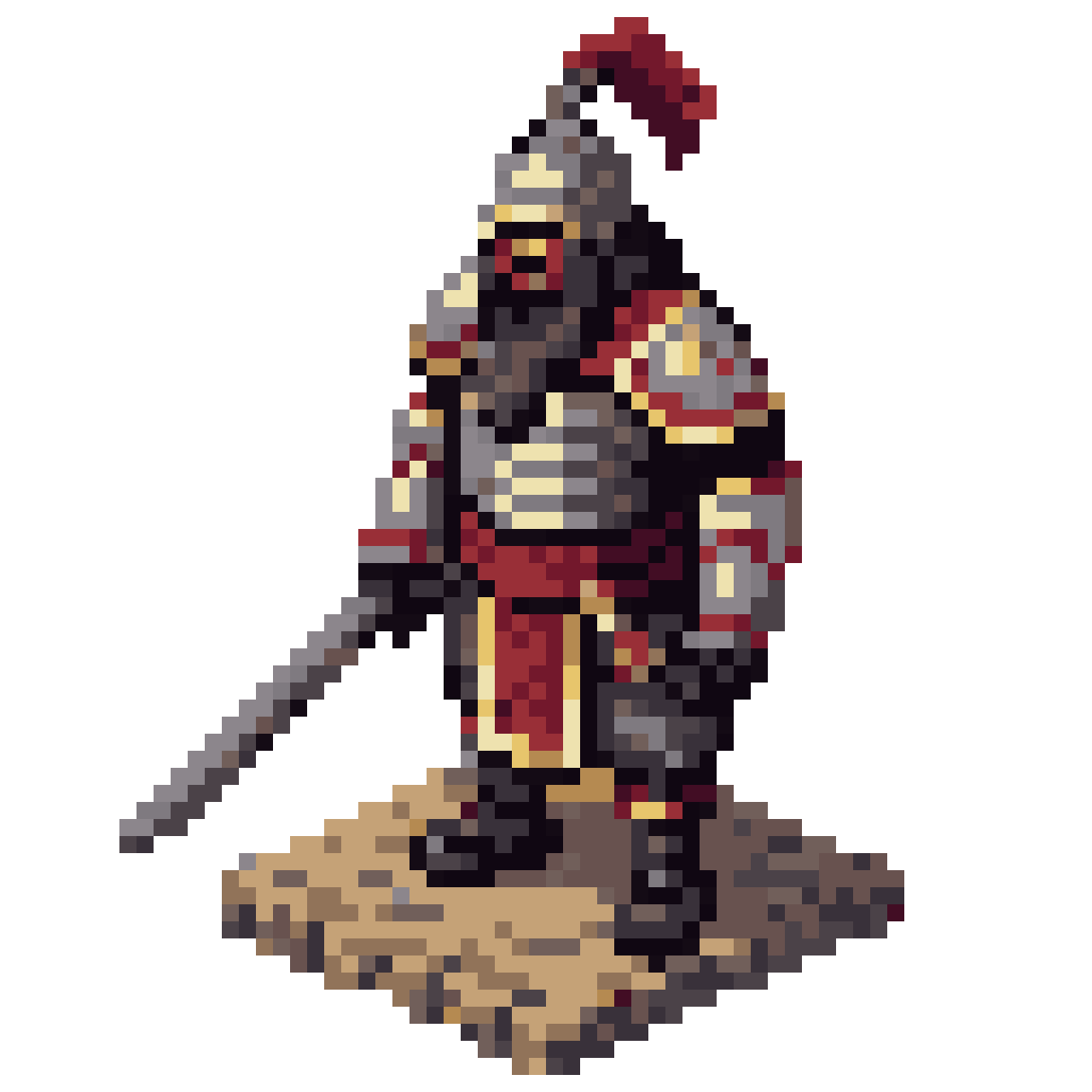 Mongol War Chief pixel art