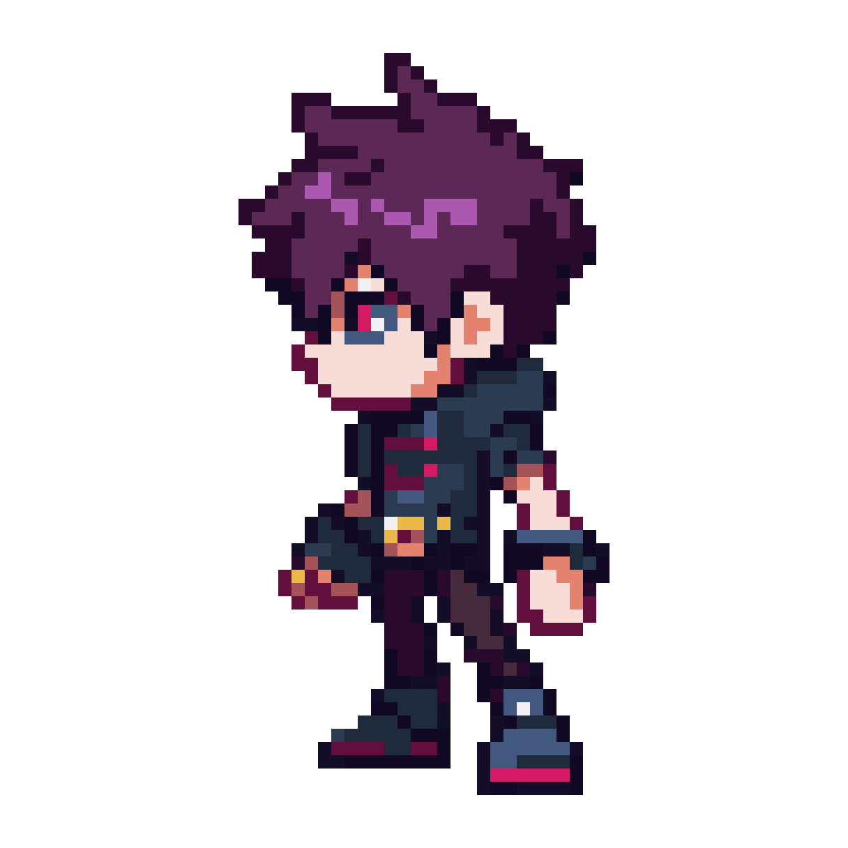 Gothic Beat Em Up Character pixel art
