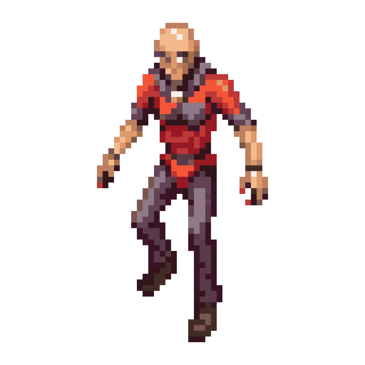 Semi-transparent humanoid figure pixel art