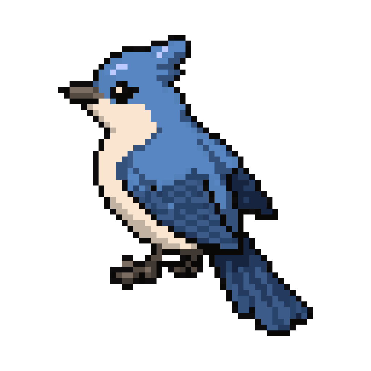 Eurasian Jay Pokemon Inspired pixel art