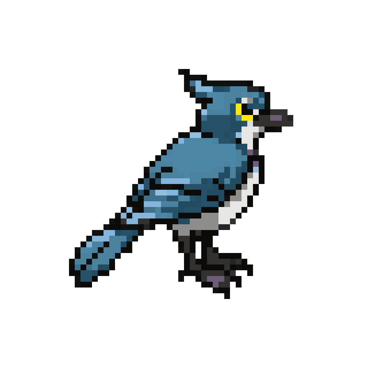 Eurasian Jay Pokemon Inspired pixel art