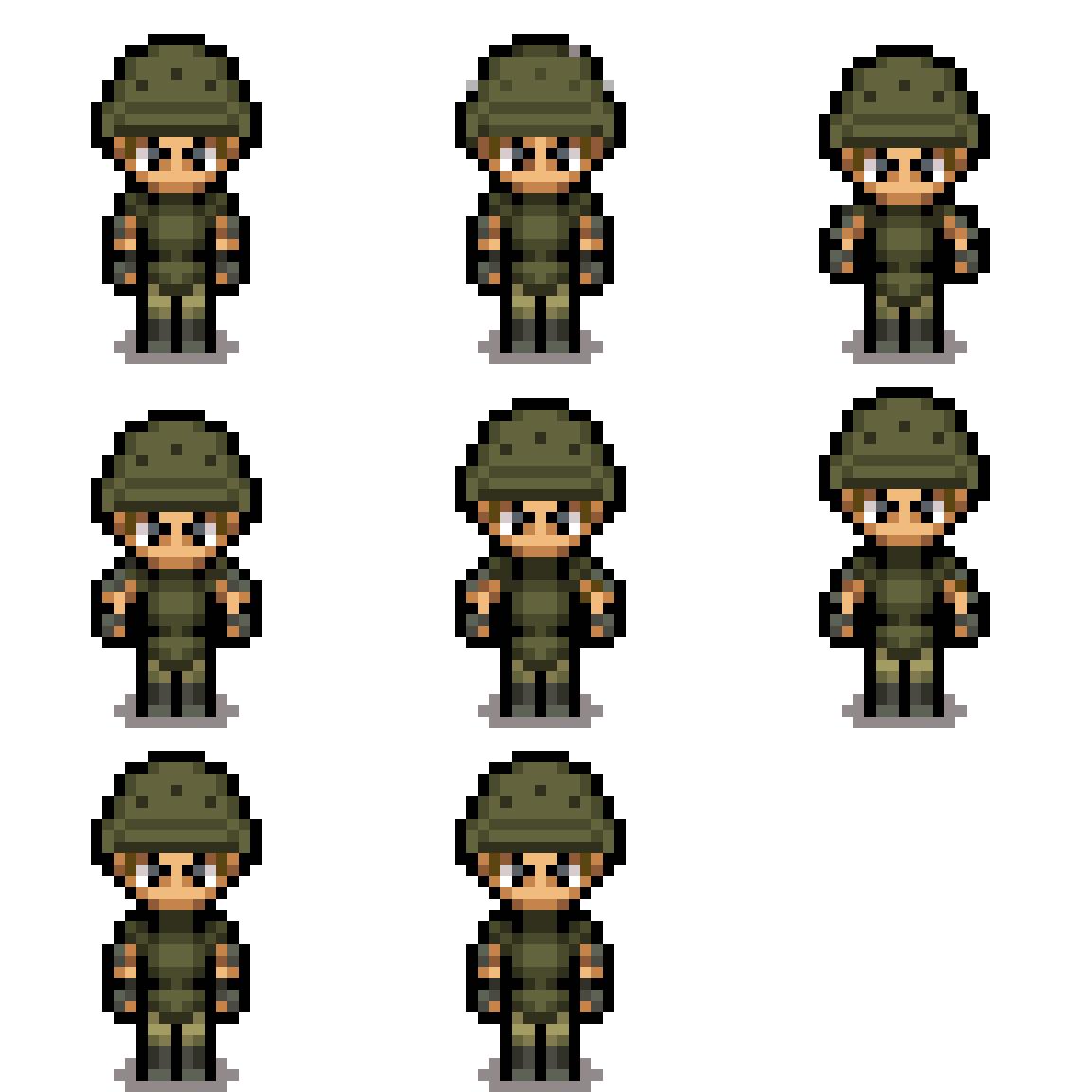 Soldier Character Idle pixel art