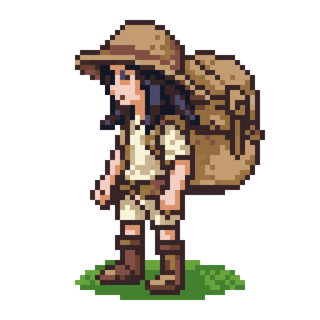 Humanoid Explorer Character Sprite pixel art