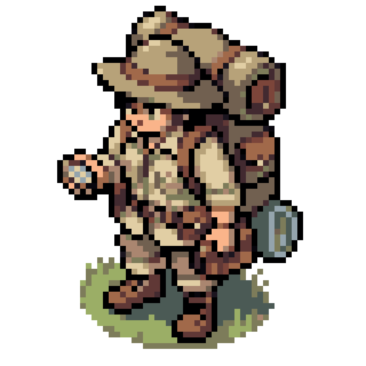 Humanoid Explorer Character Sprite pixel art