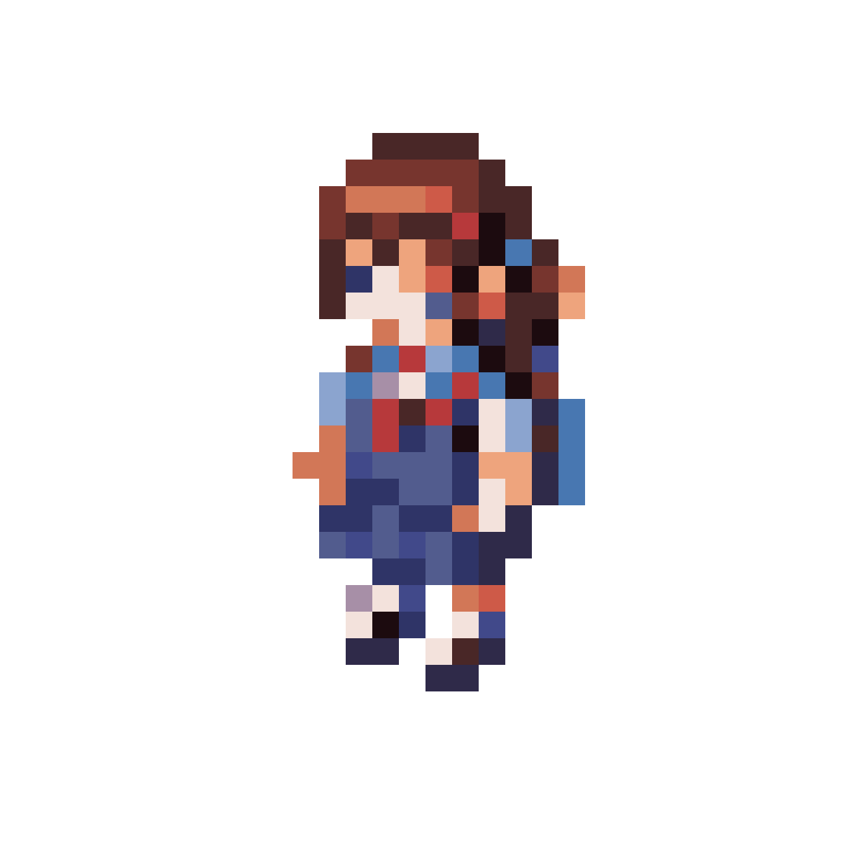 Cute School Girl pixel art