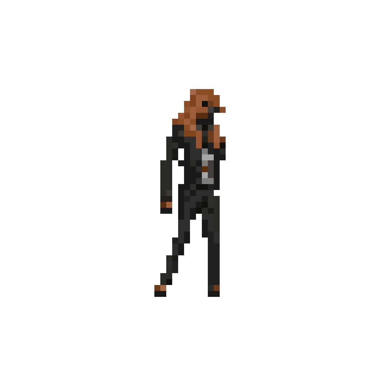 walking character pixel art