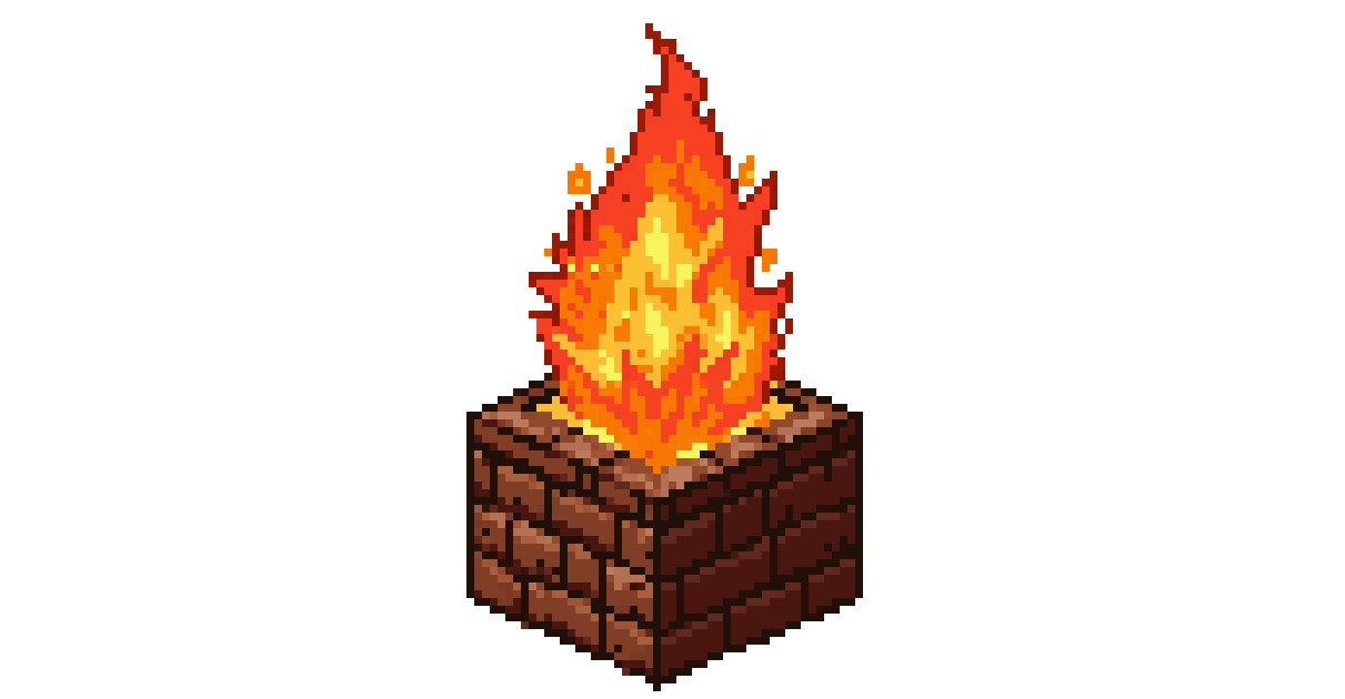 Fire Wizard pixel art
