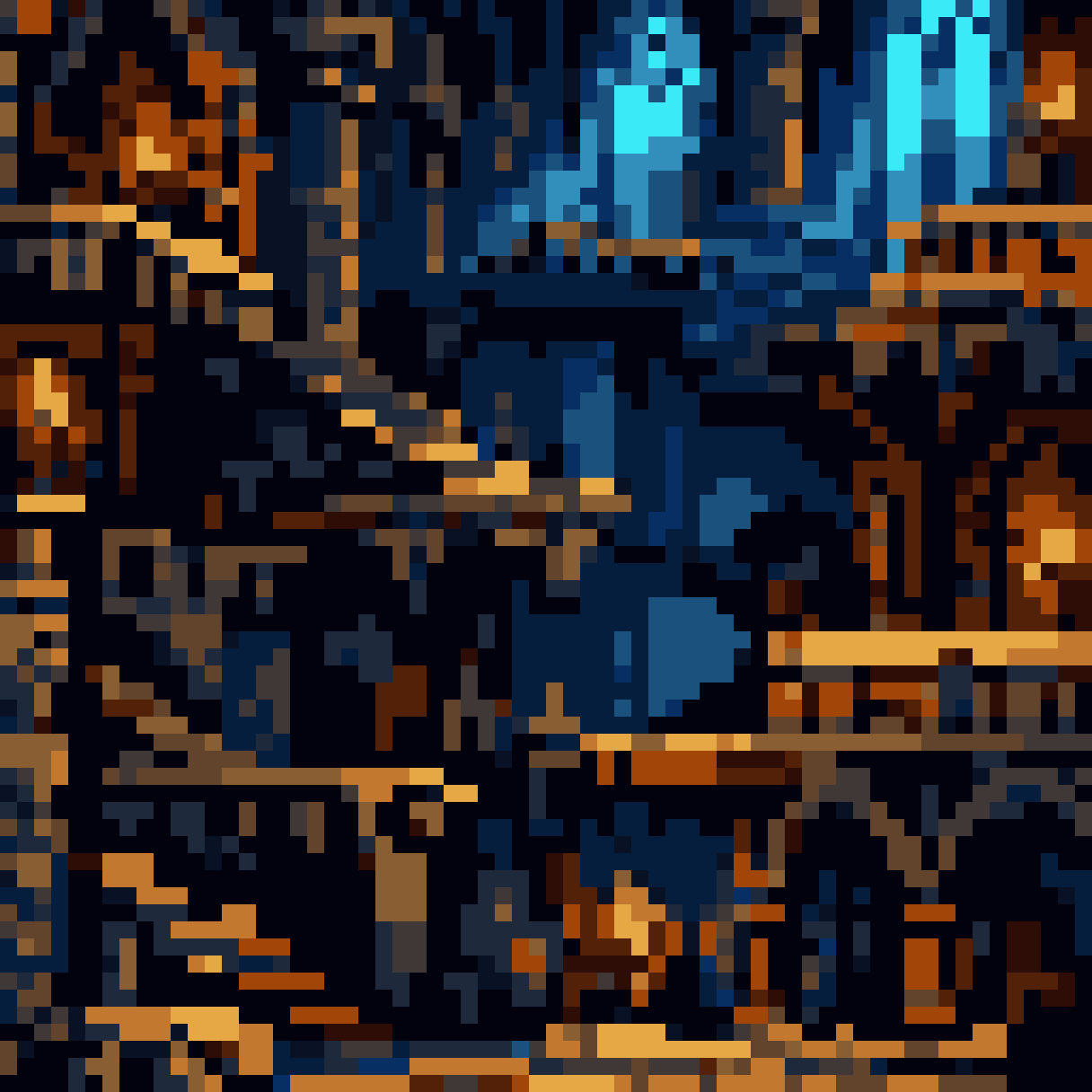 Ancient Gothic Castle Background pixel art