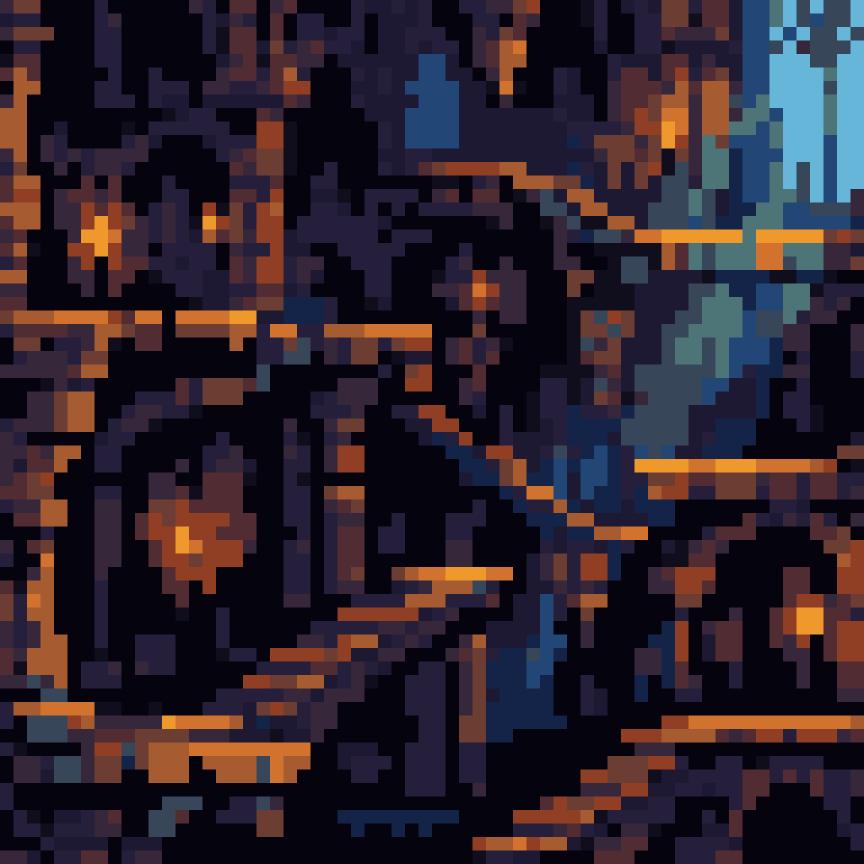 Ancient Gothic Castle Background pixel art