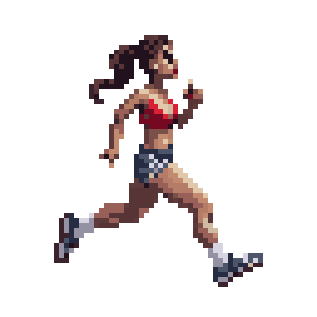 running character pixel art