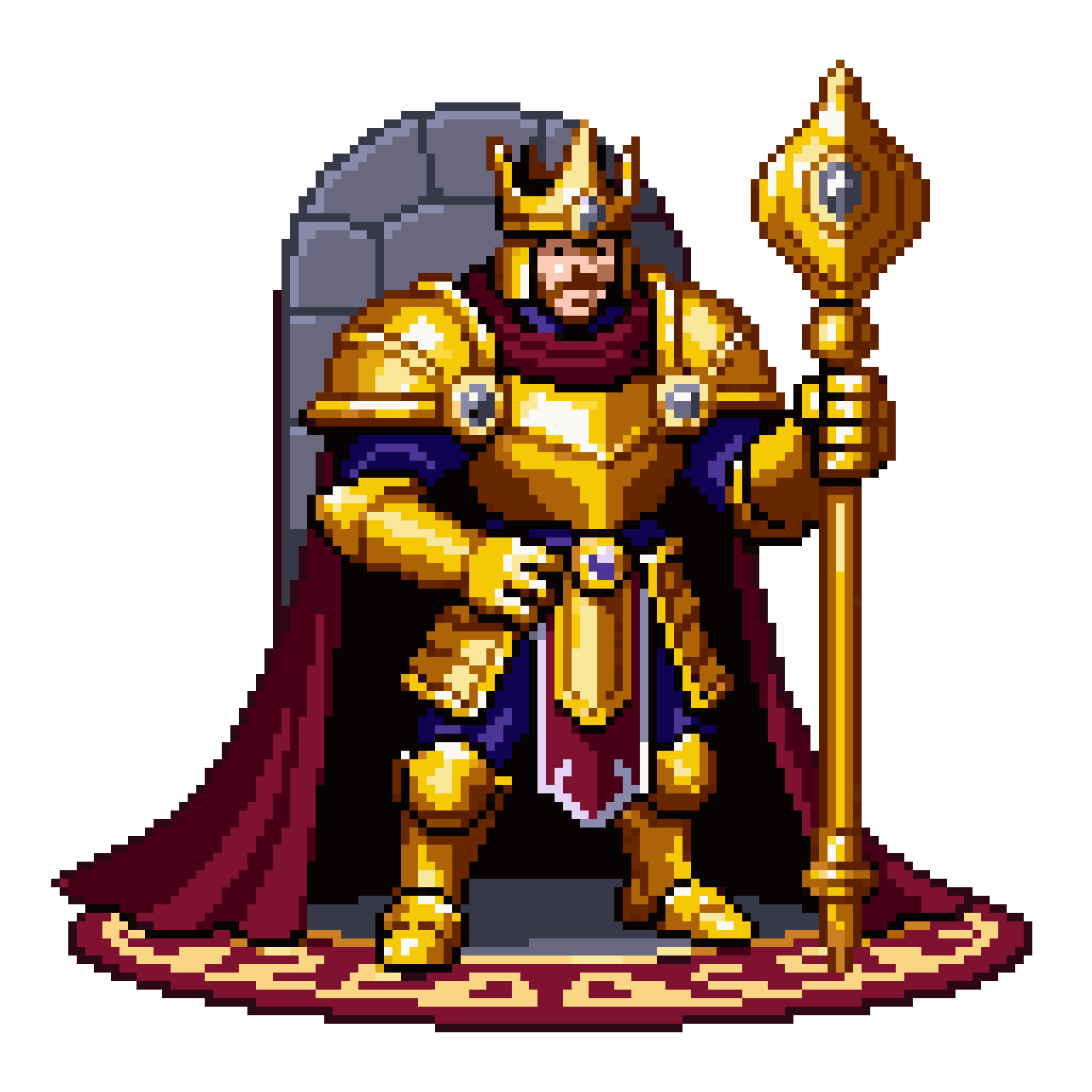 Grand Medieval King Sprite pixel art