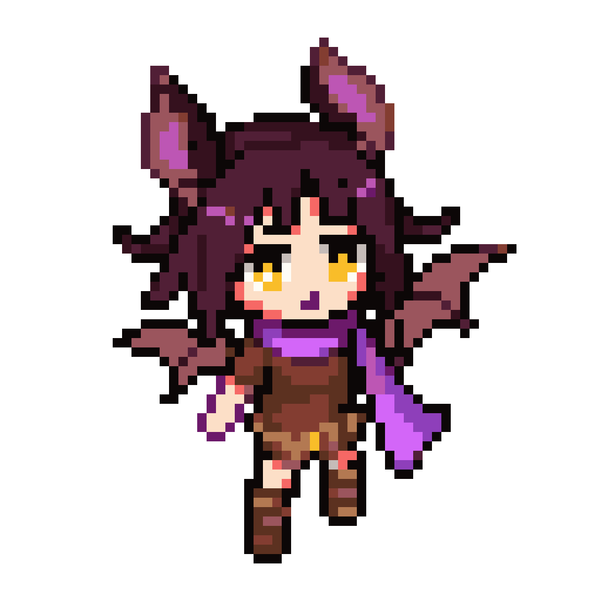 Chibi Bat-Girl Character Sprite pixel art