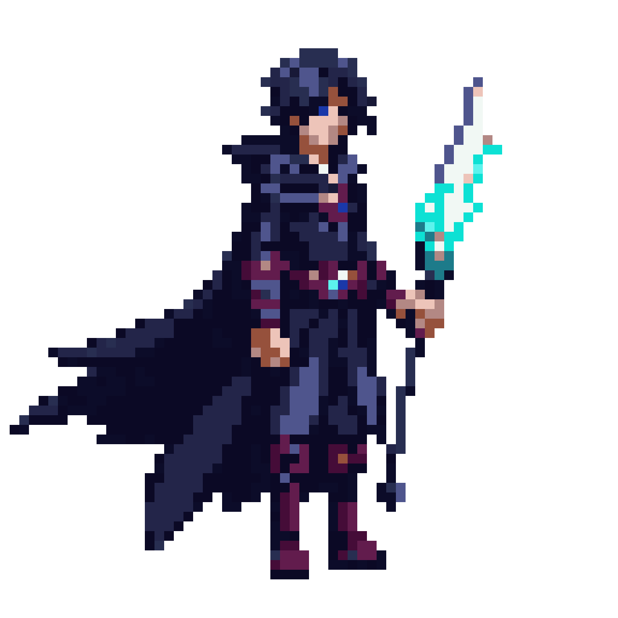 Brine the Mysterious Protagonist pixel art