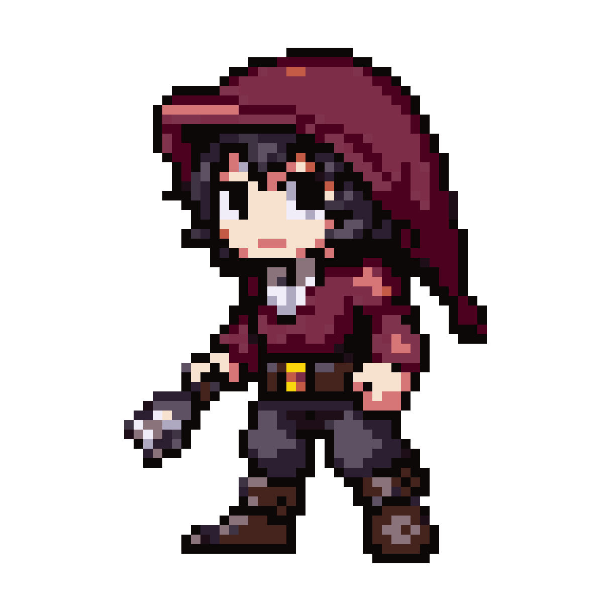 Post-Apocalyptic Engineering Character pixel art