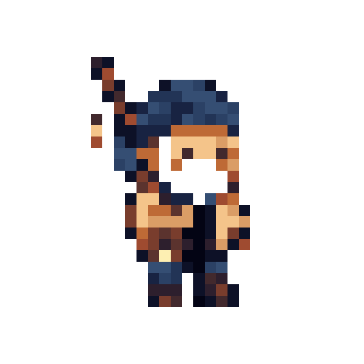 Modular Fisherman Character Sprite pixel art