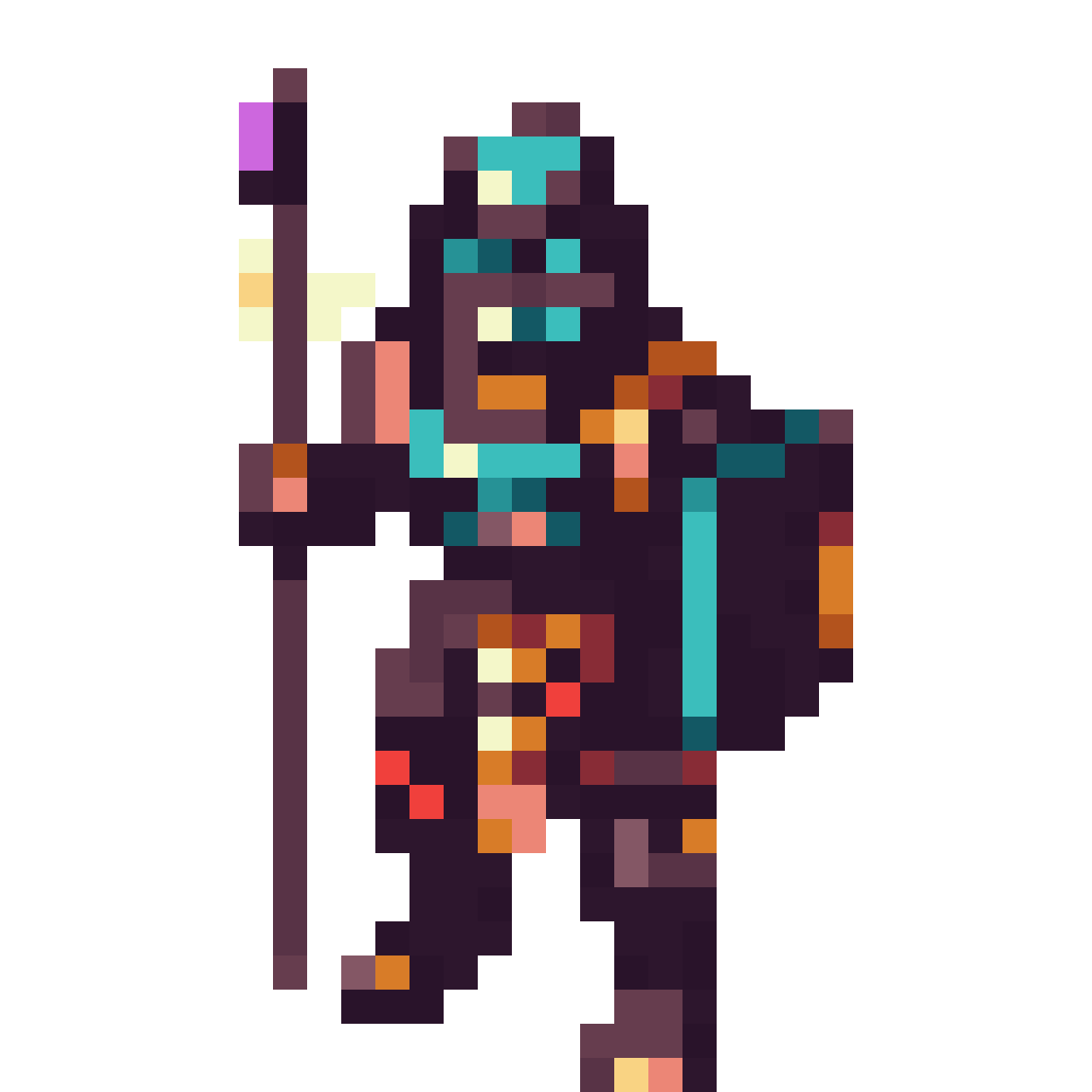 Corrupted Nazca Guardian Warrior pixel art