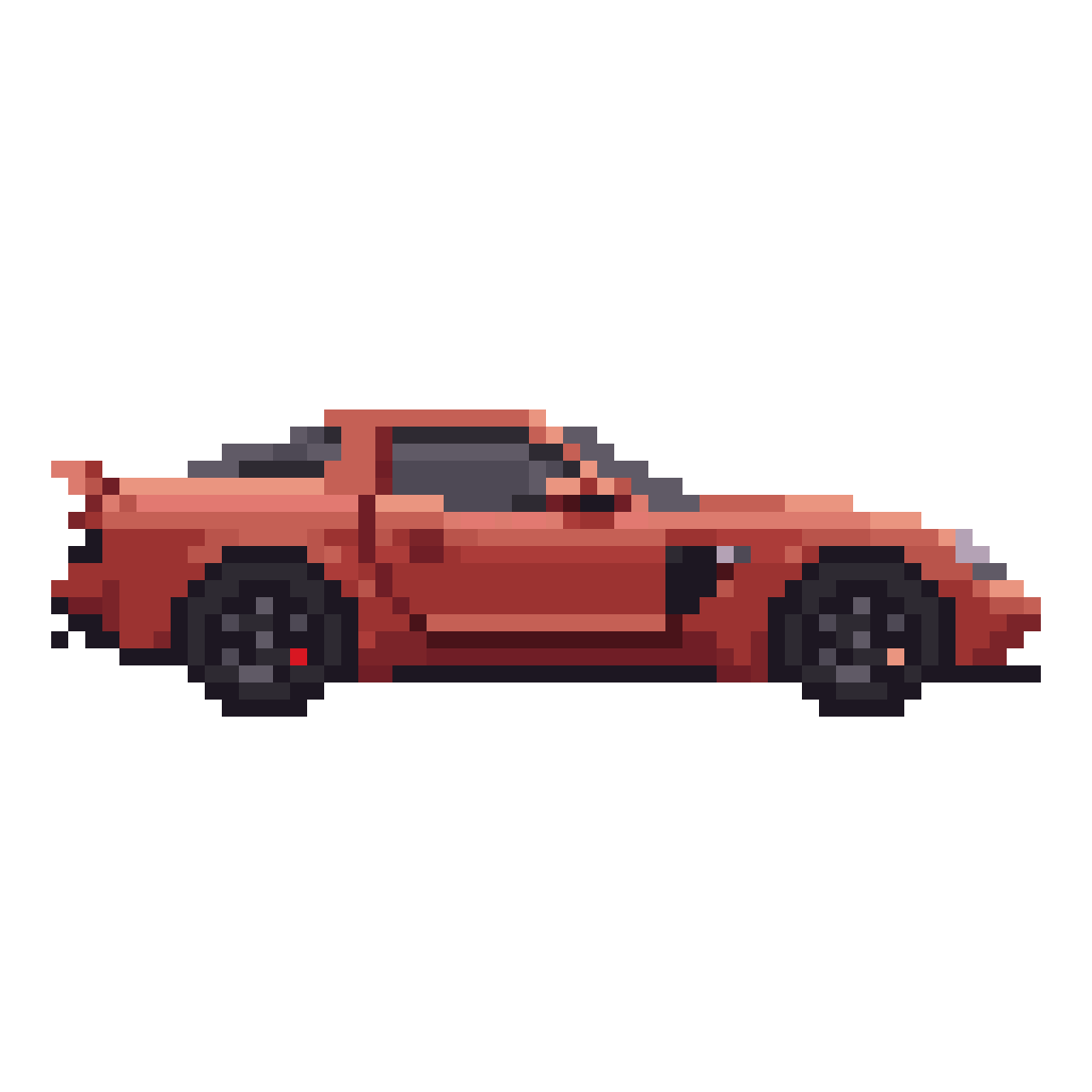 simple car design pixel art