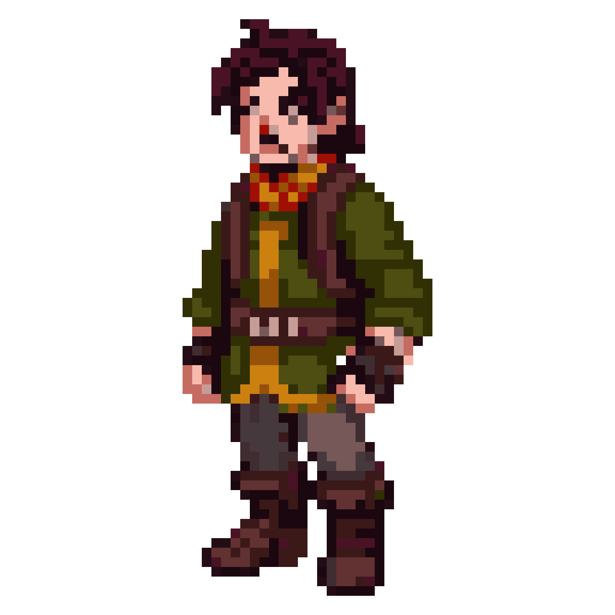 Confident Male Wayfinder Adventurer pixel art