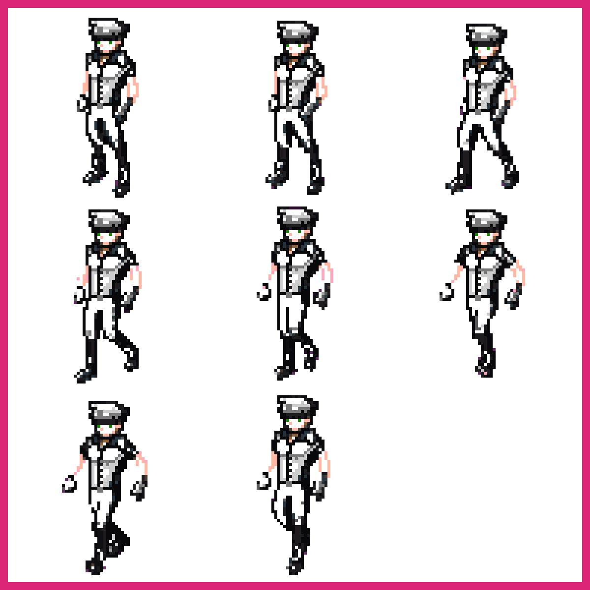 Stylish Male Character 군인처럼 경박스럽지 않고 진정하게 | Sprite-AI