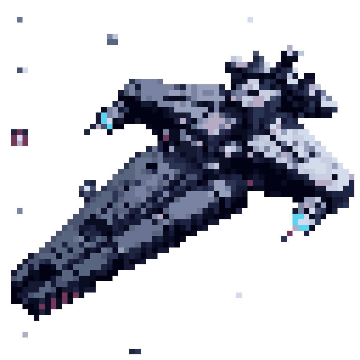 Colossal Futuristic Heavy Battle Spaceship pixel art