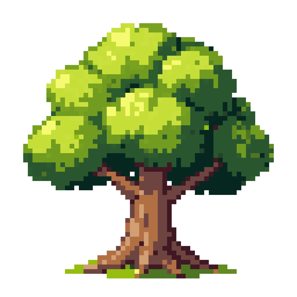 Sunny Land Tree pixel art