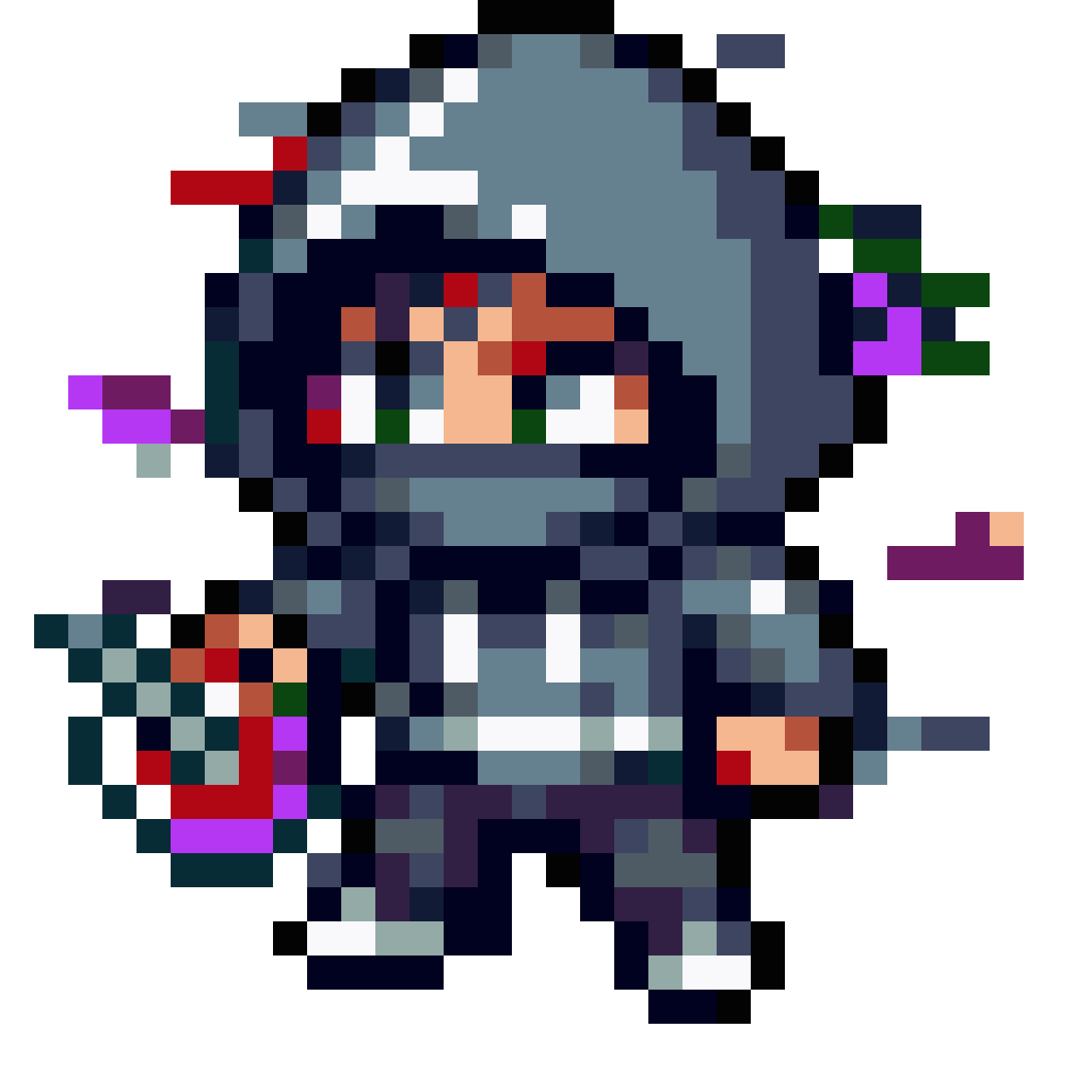 stealth game character with glitch powers pixel art