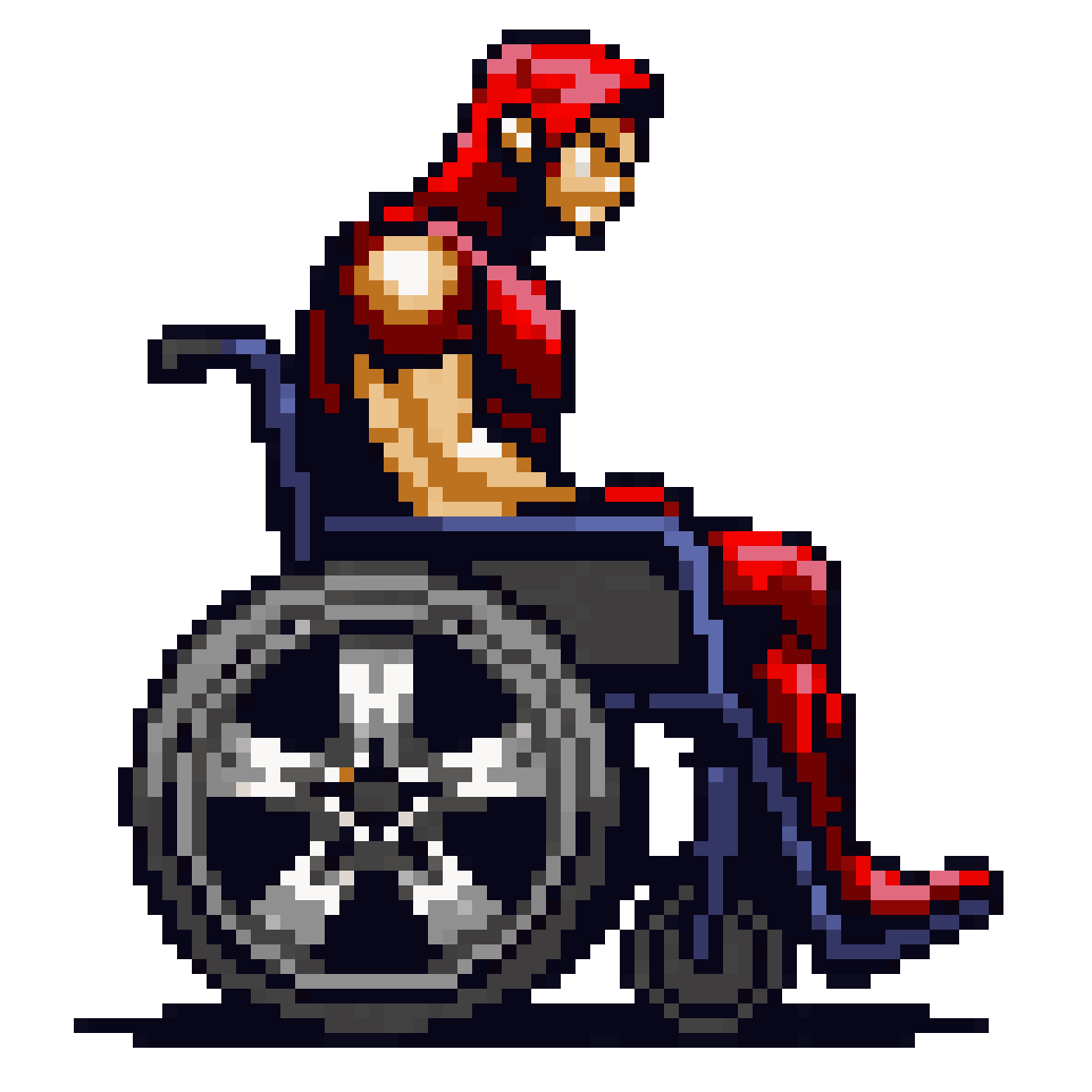 Xavier in Wheelchair from Nova Terra pixel art