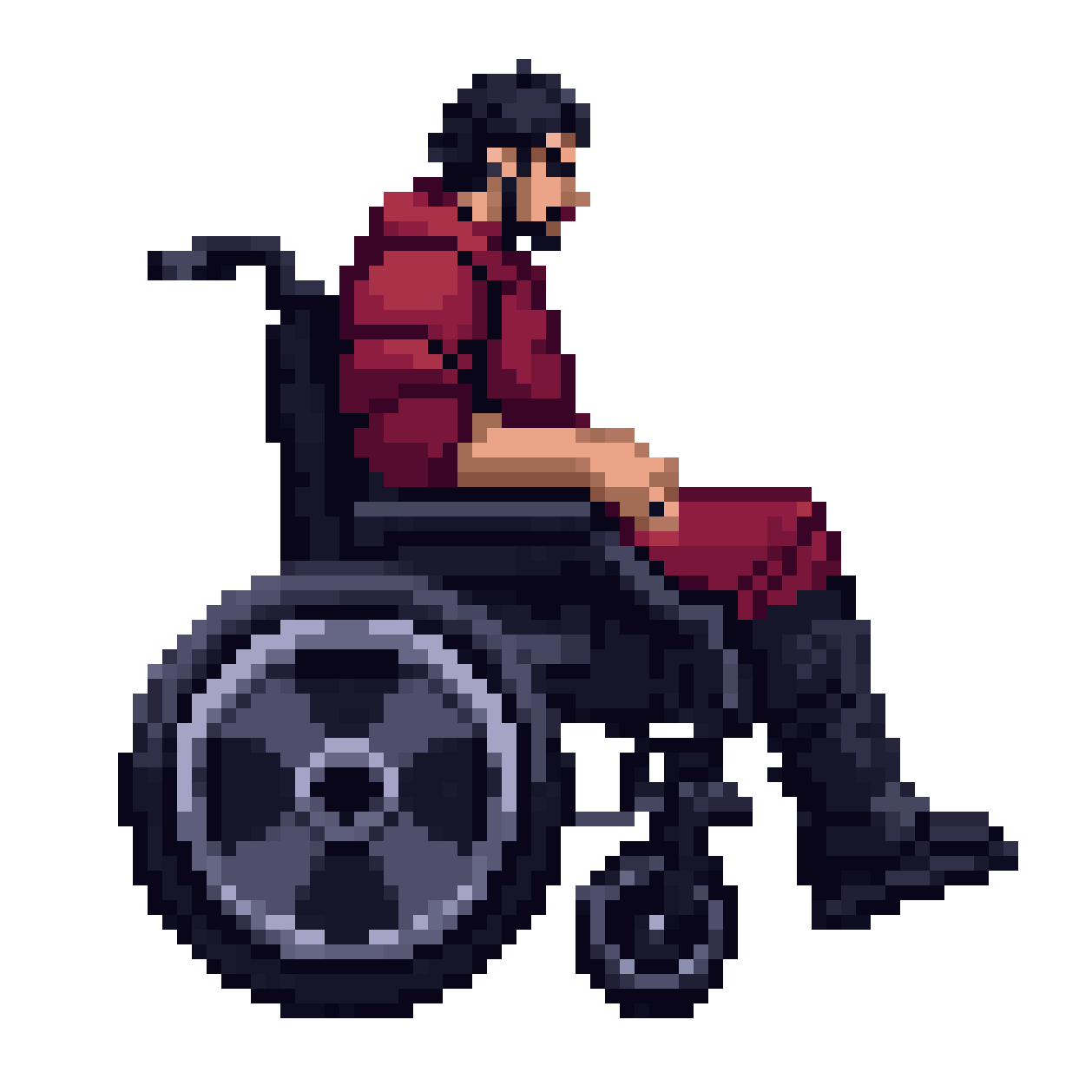 Xavier in Wheelchair from Nova Terra pixel art